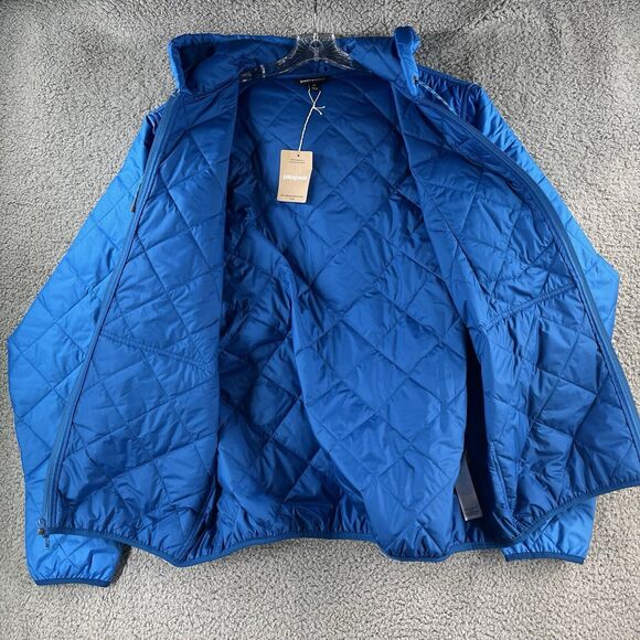 NWT Patagonia Diamond Quilted Bomber Hoodie Blue Size Extra Large XL - Picture 5 of 6